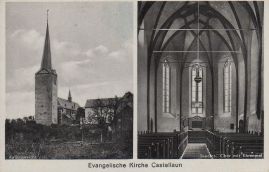 Hier geht es zur Karte mit dem Motiv 'Evangelische Kirche von innen und von außen'